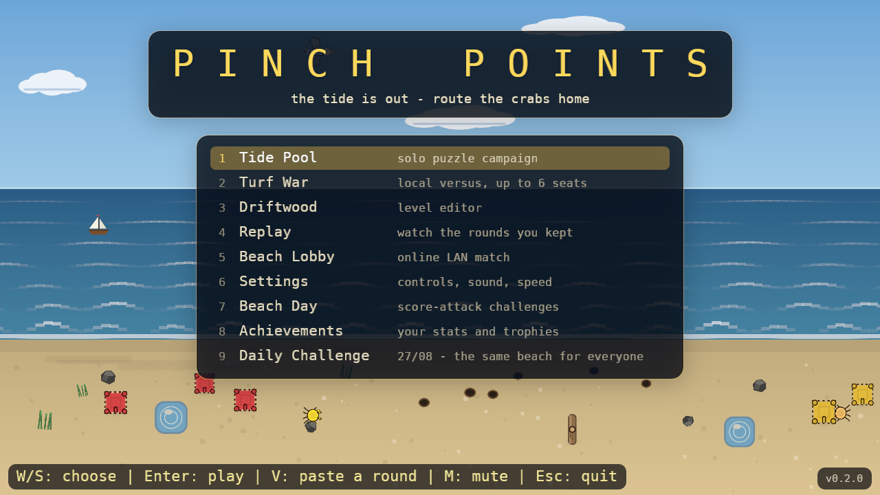 Game menu